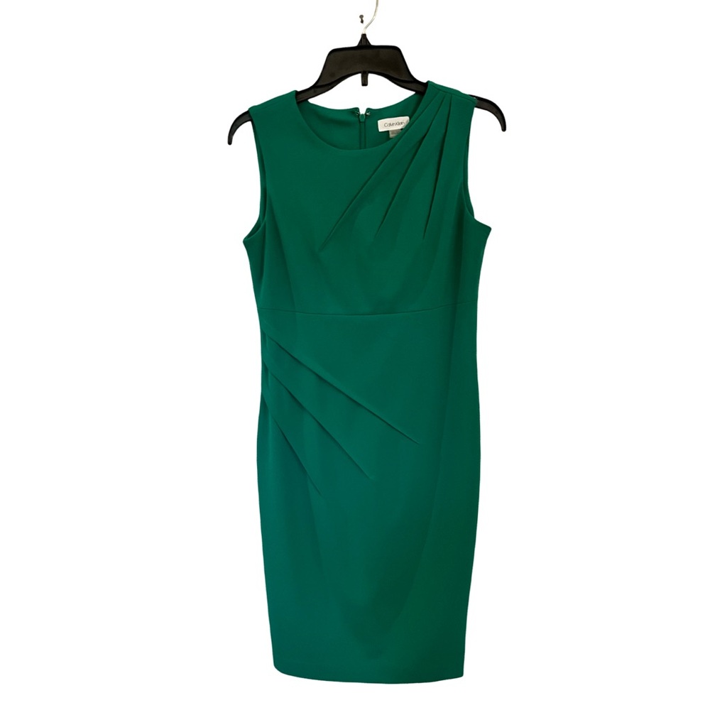 CALVIN KLEIN green dress.
